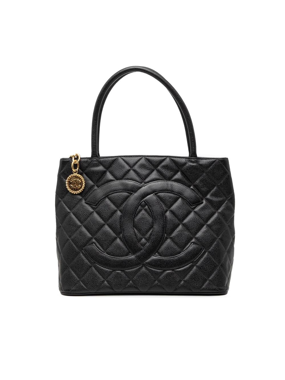 Chanel Medallion Tote Quilted Caviar #367729C24B
